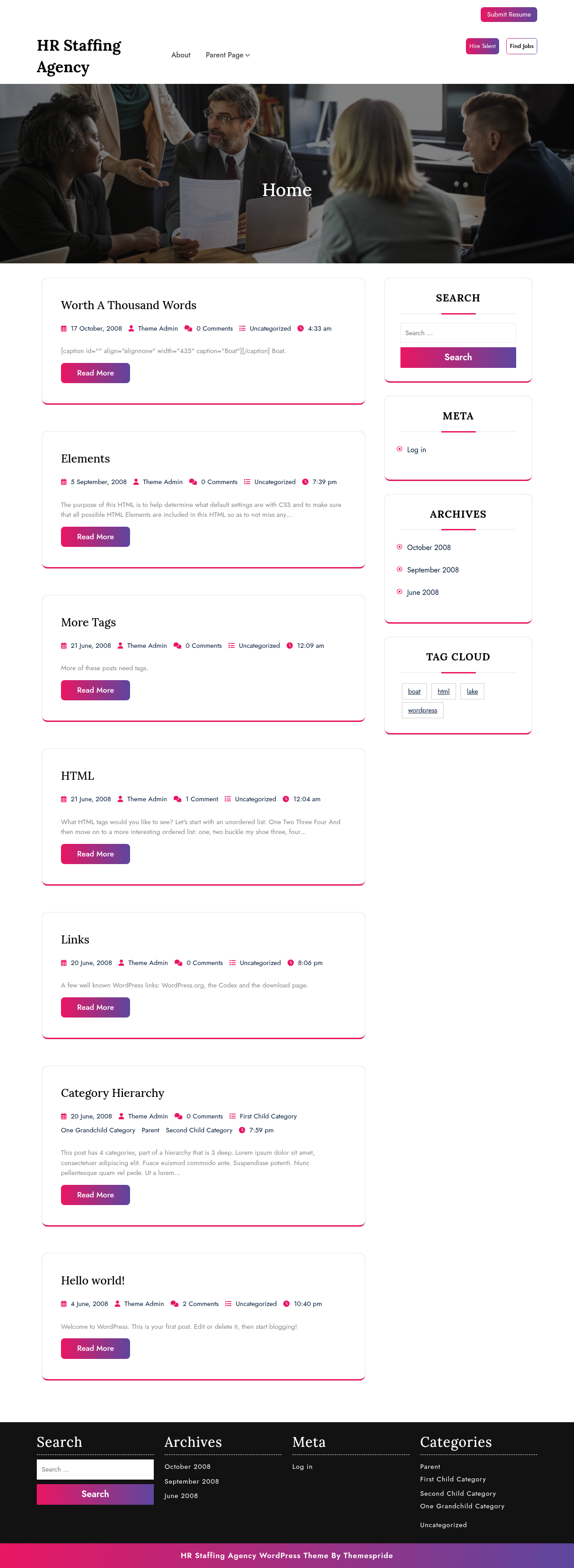 Десктоп (ниже) — HR Staffing Agency