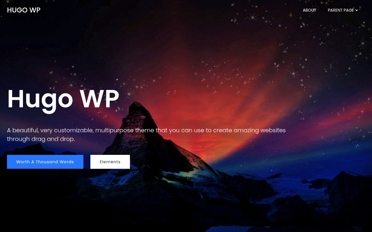 Десктоп — Hugo WP
