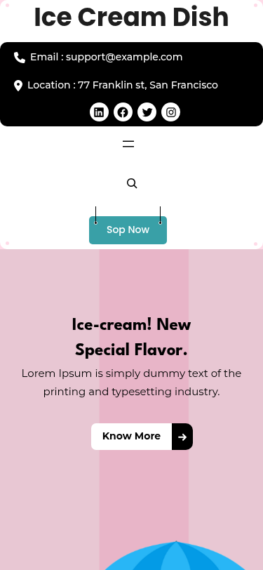 Мобильный вид — Ice Cream Dish