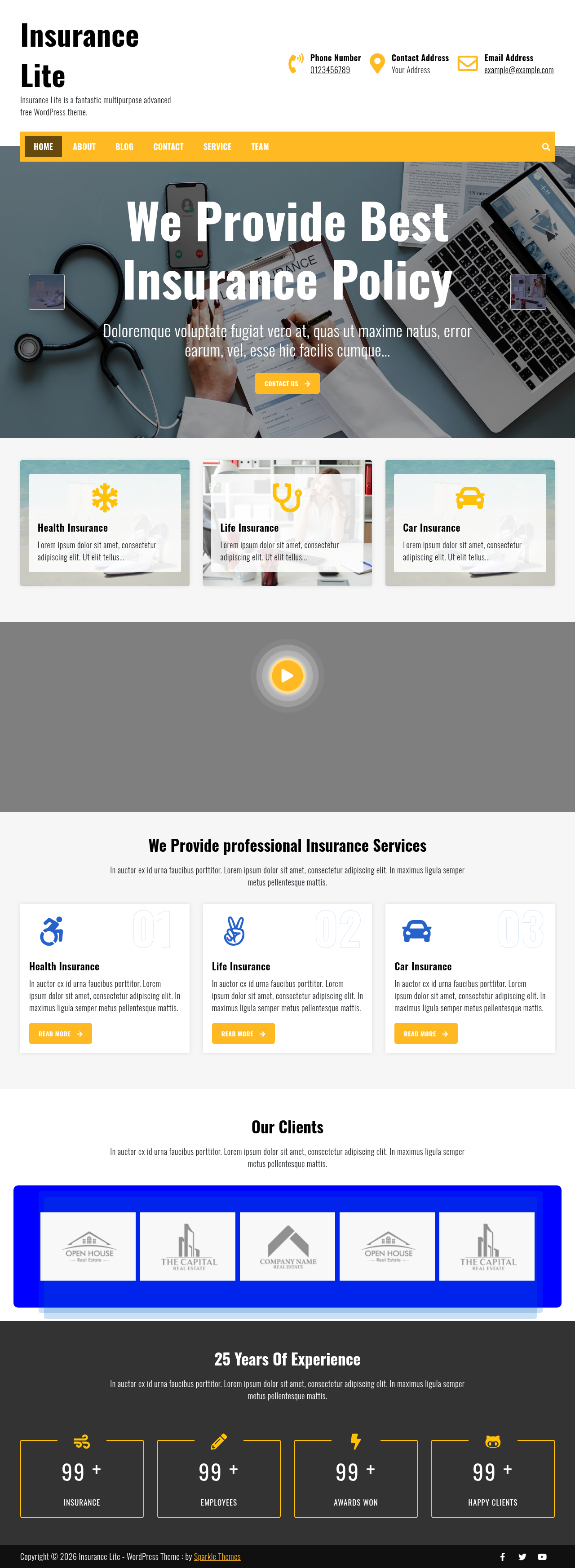 Десктоп (ниже) — Insurance Lite