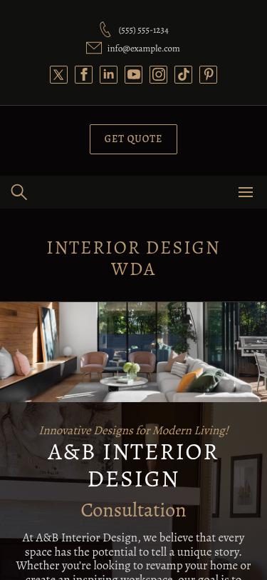 Мобильный вид — Interior Design WDA