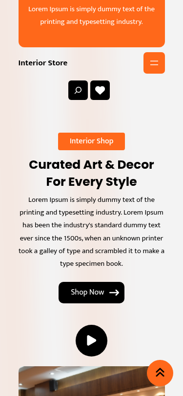 Мобильный вид — Interior Store