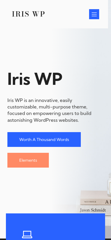 Мобильный вид — Iris WP