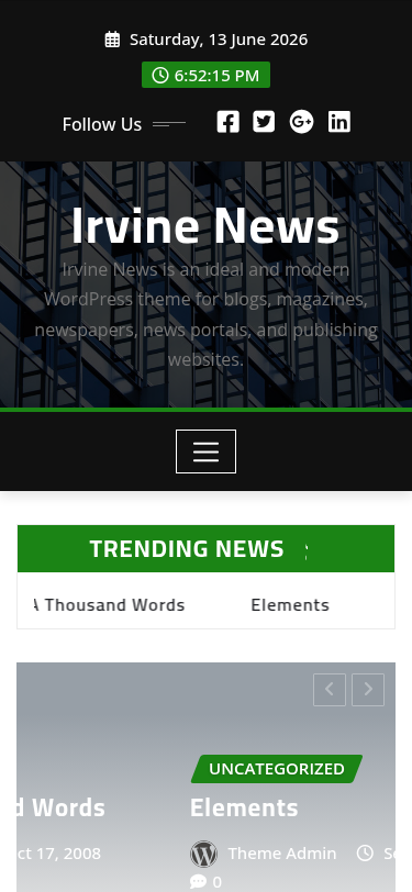 Мобильный вид — Irvine News