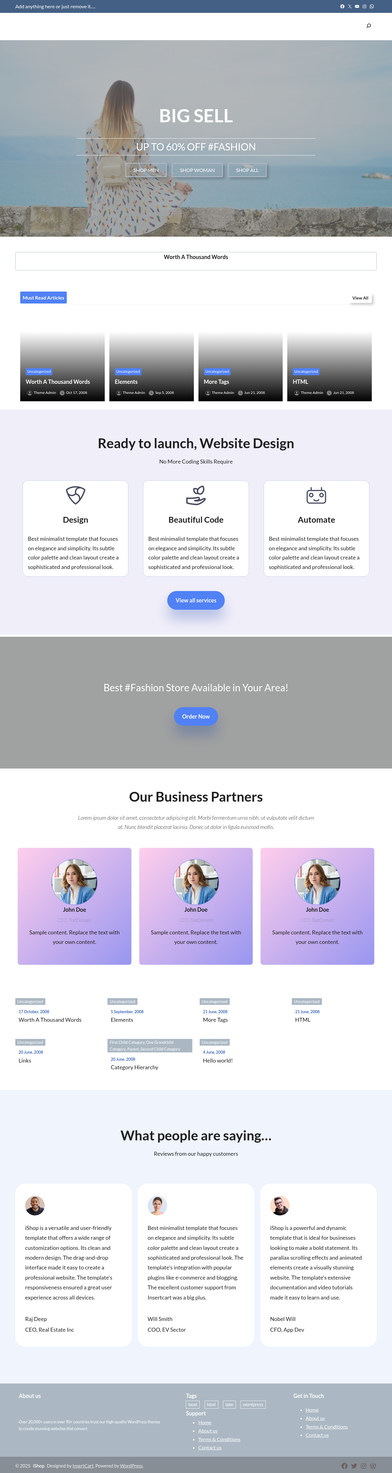 Десктоп (ниже) — iShop