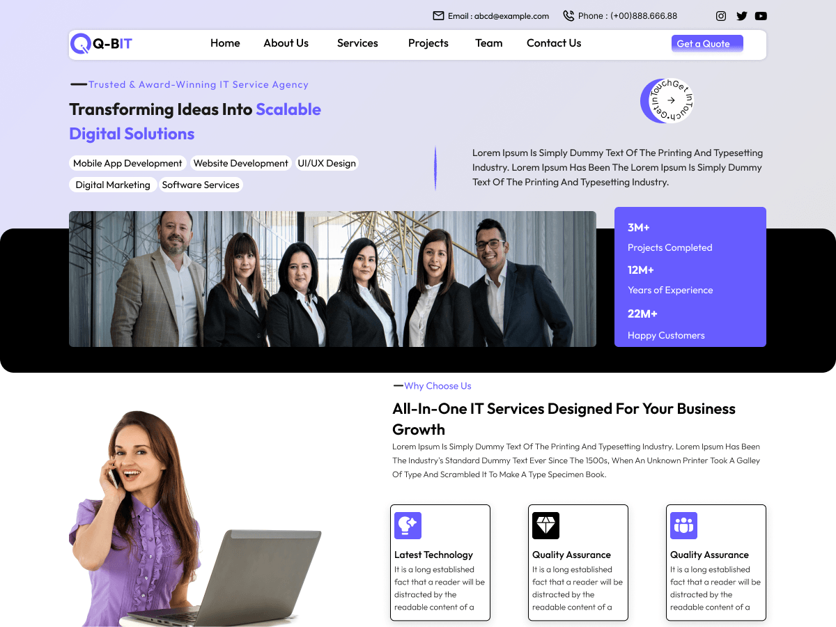 WordPress тема IT Software Service