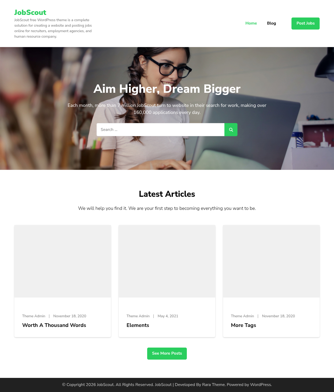 Десктоп (ниже) — JobScout