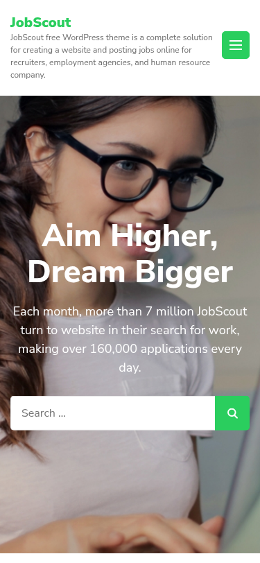 Мобильный вид — JobScout