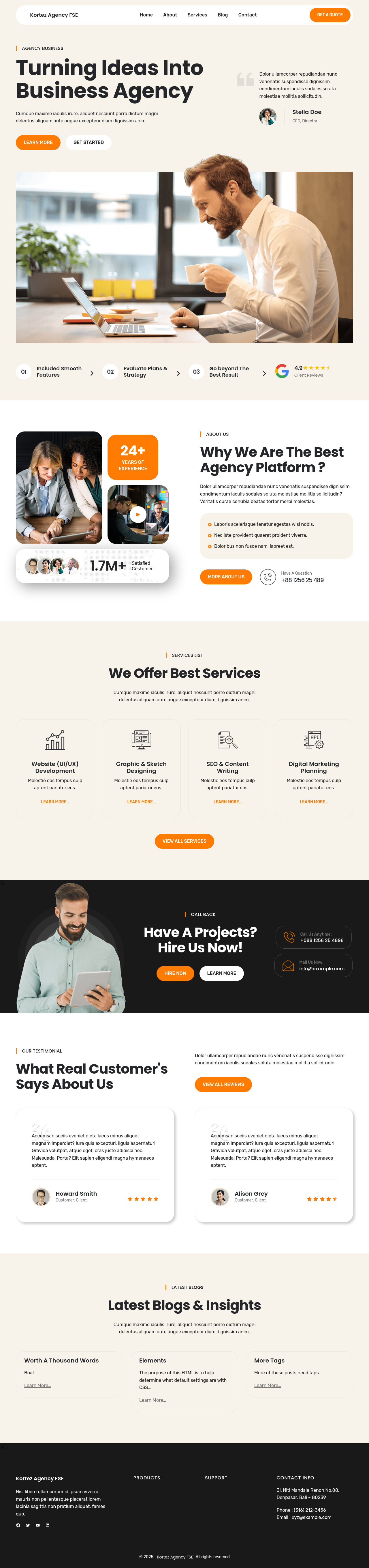 Десктоп (ниже) — Kortez Agency FSE
