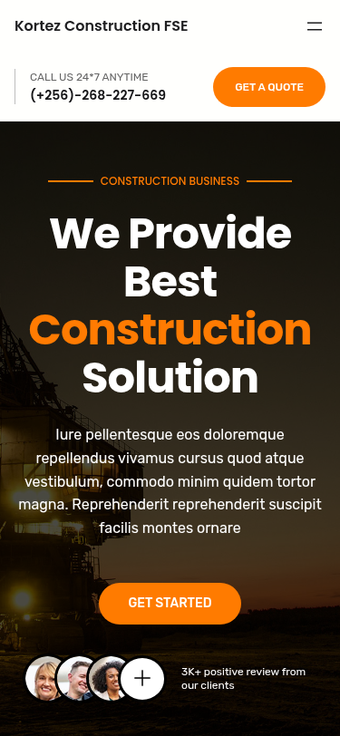 Мобильный вид — Kortez Construction FSE