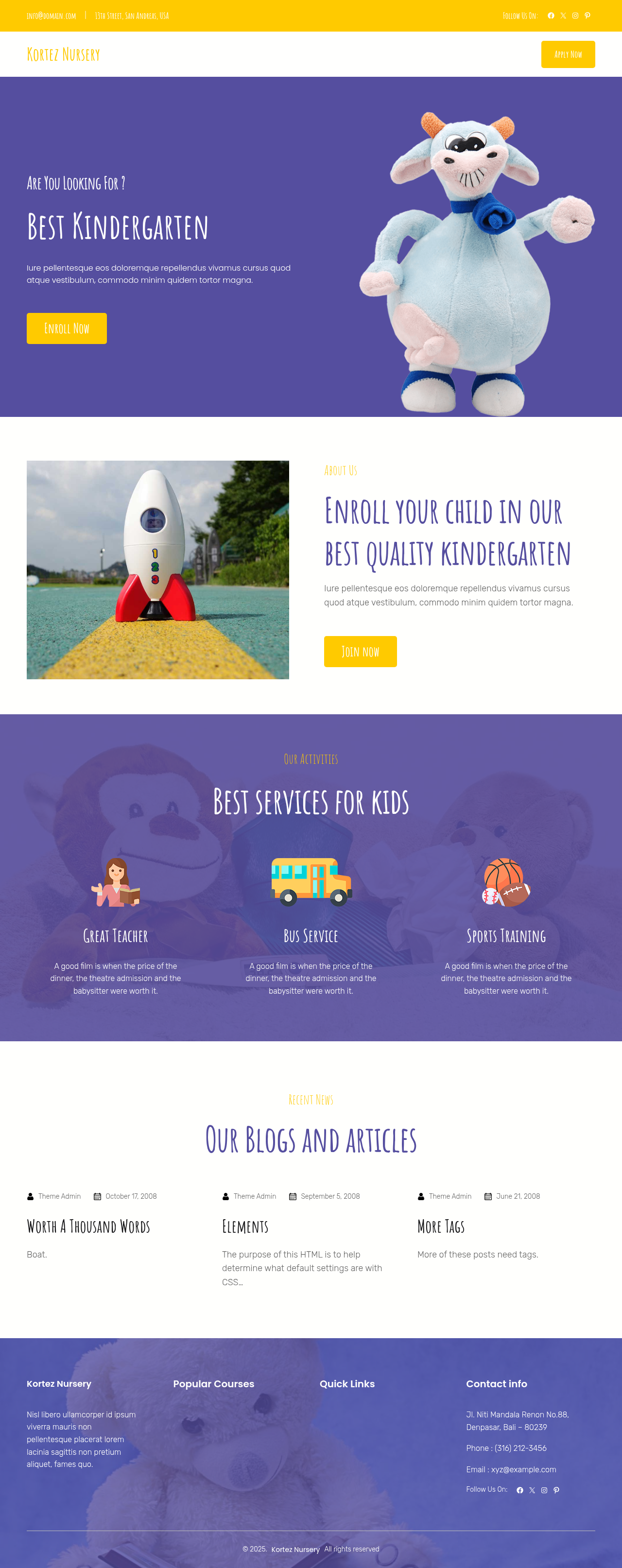 Десктоп (ниже) — Kortez Nursery