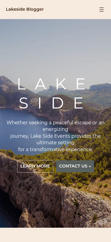 Мобильный вид — Lakeside Blogger