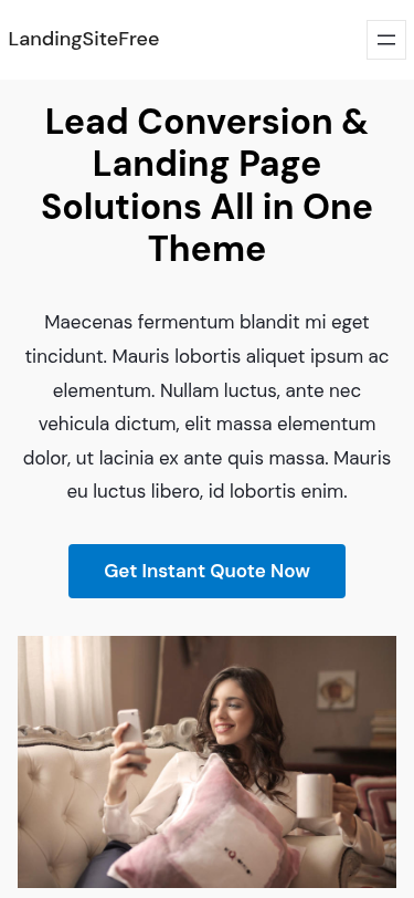 Мобильный вид — LandingSiteFree