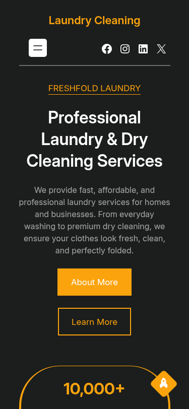 Мобильный вид — Laundry Cleaning
