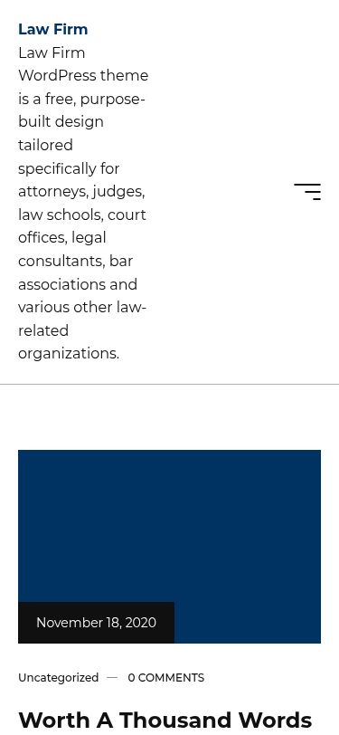 Мобильный вид — Law Firm