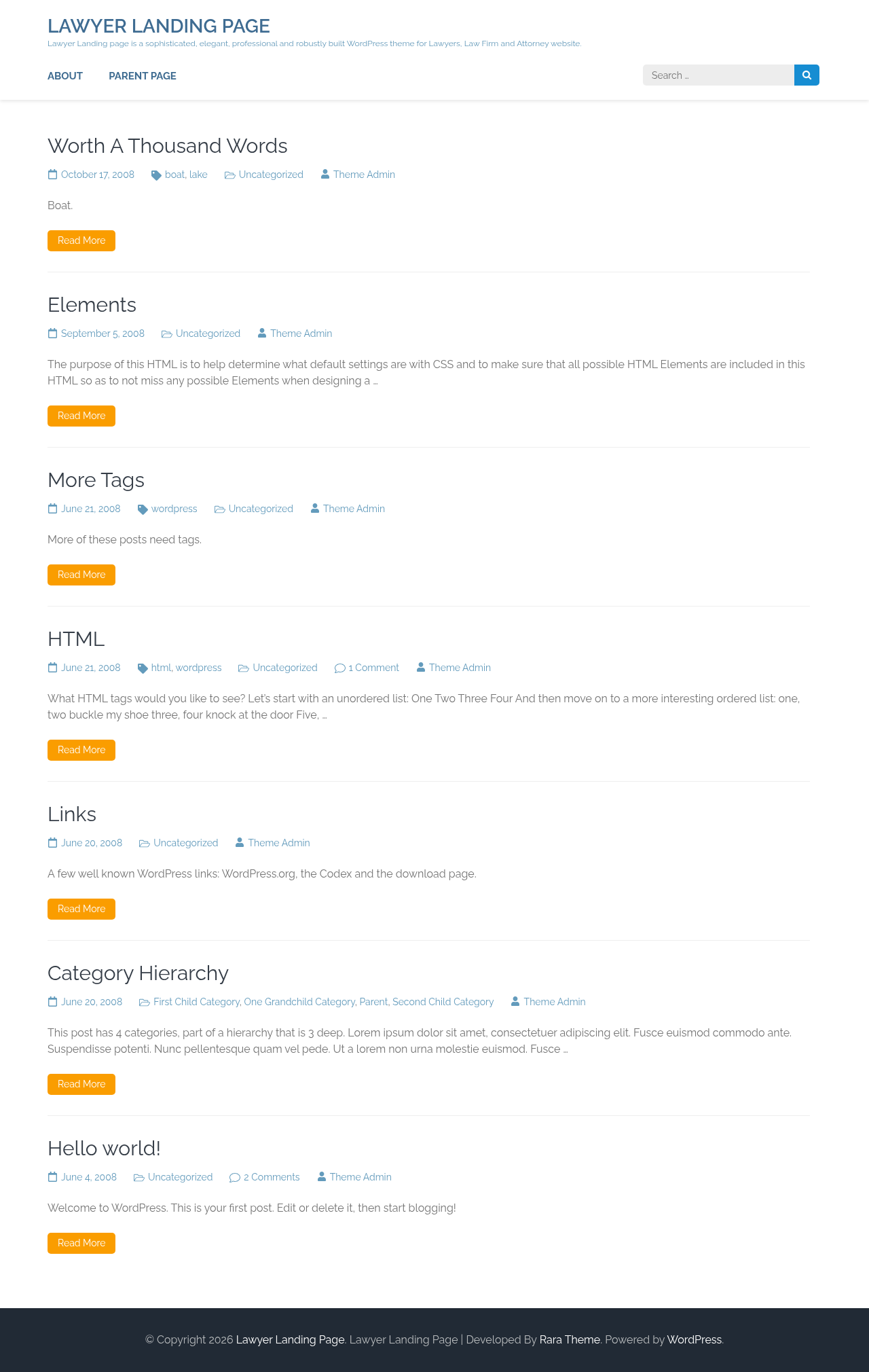 Десктоп (ниже) — Lawyer Landing Page