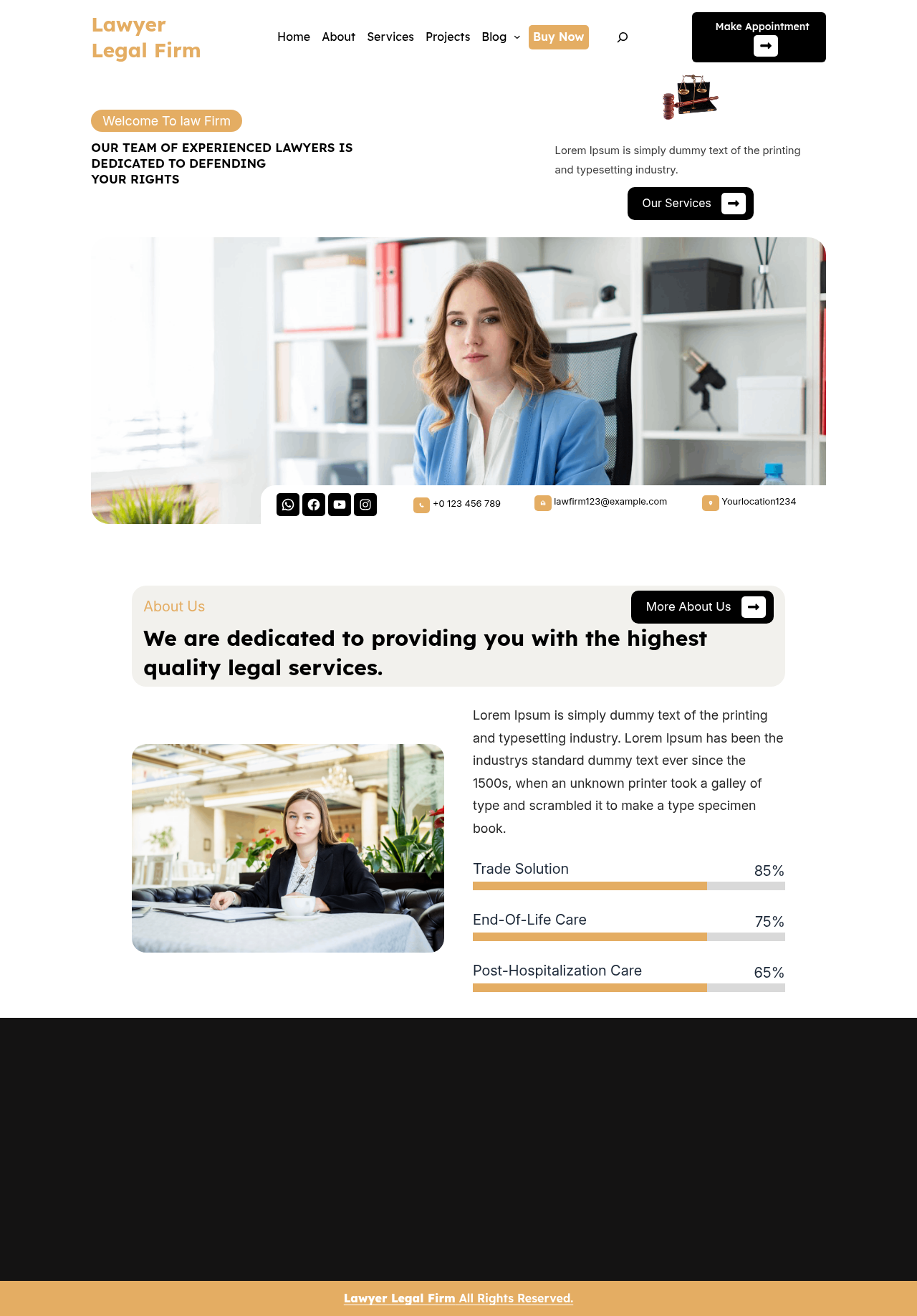 Десктоп (ниже) — Lawyer Legal Firm