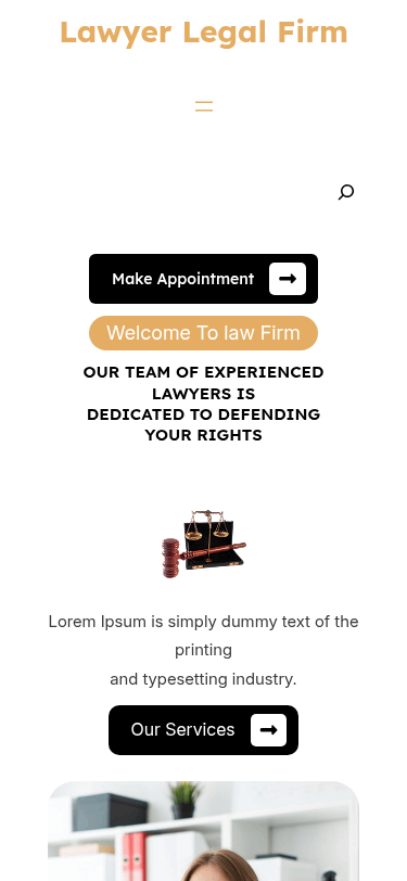 Мобильный вид — Lawyer Legal Firm