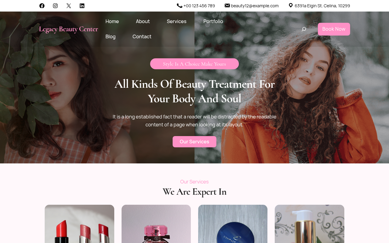 Десктоп — Legacy Beauty Center