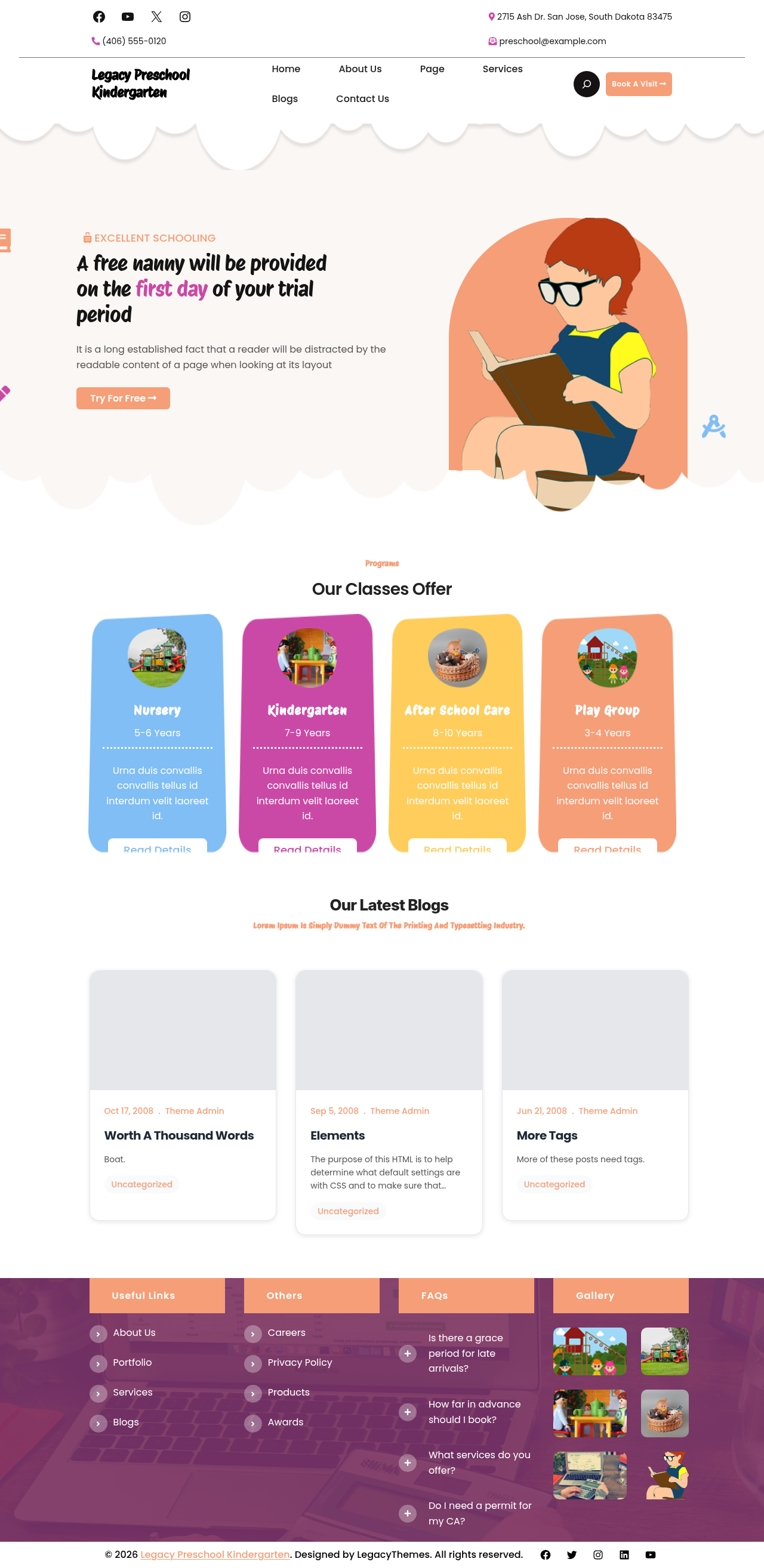 Десктоп (ниже) — Legacy Preschool Kindergarten