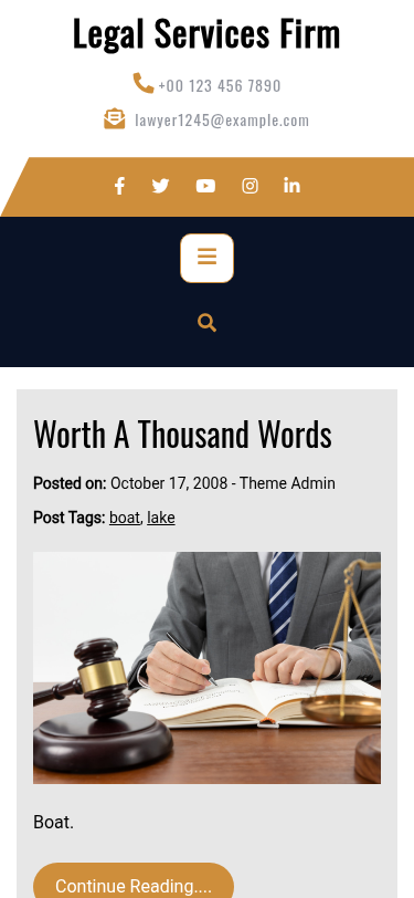 Мобильный вид — Legal Services Firm