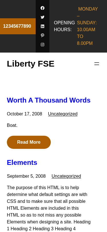 Мобильный вид — Liberty FSE