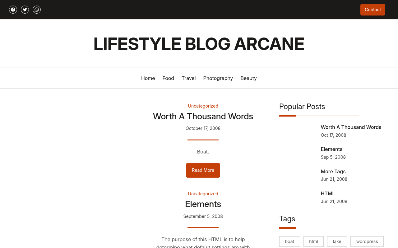 Десктоп — Lifestyle Blog Arcane