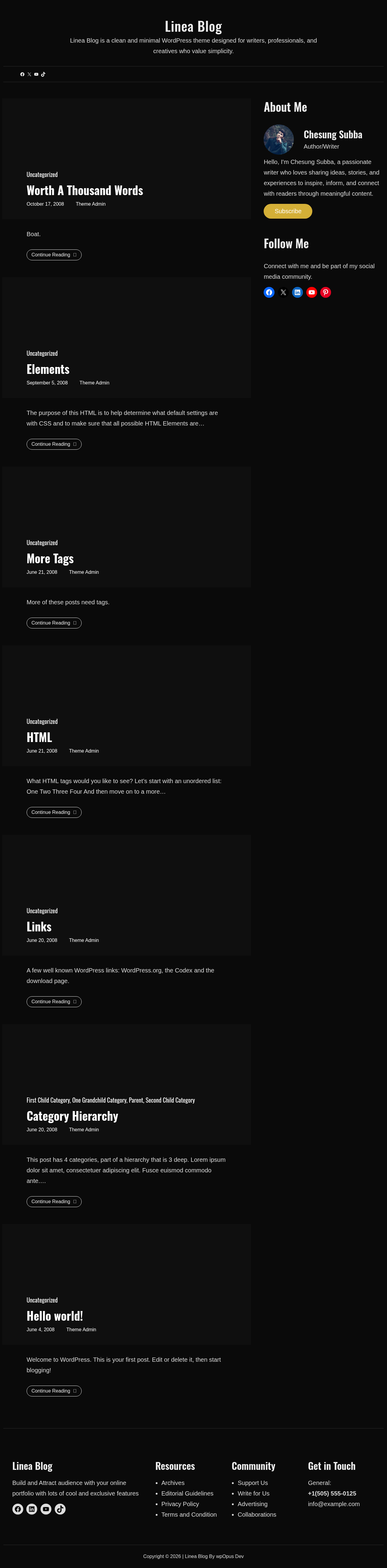 Десктоп (ниже) — Linea Blog