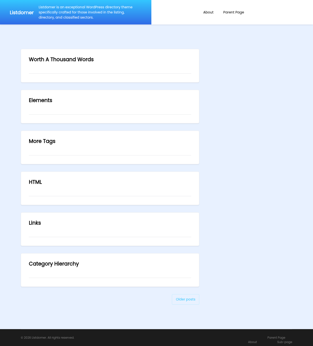 Десктоп (ниже) — Listdomer