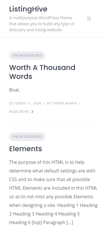 Мобильный вид — ListingHive