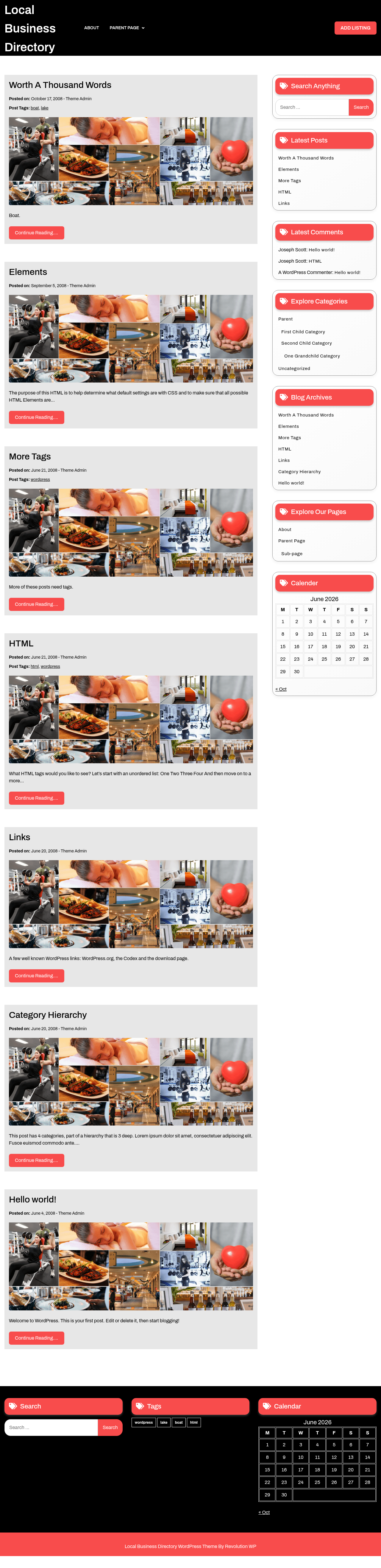 Десктоп (ниже) — Local Business Directory