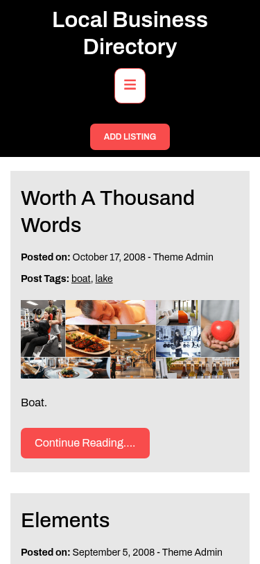 Мобильный вид — Local Business Directory