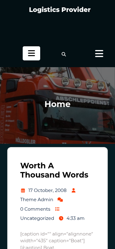 Мобильный вид — Logistics Provider