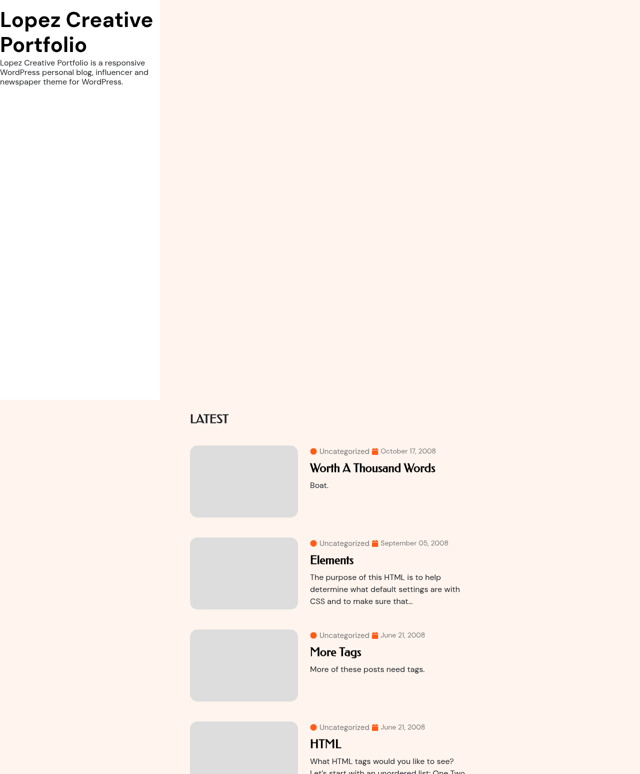 Десктоп (ниже) — Lopez Creative Portfolio