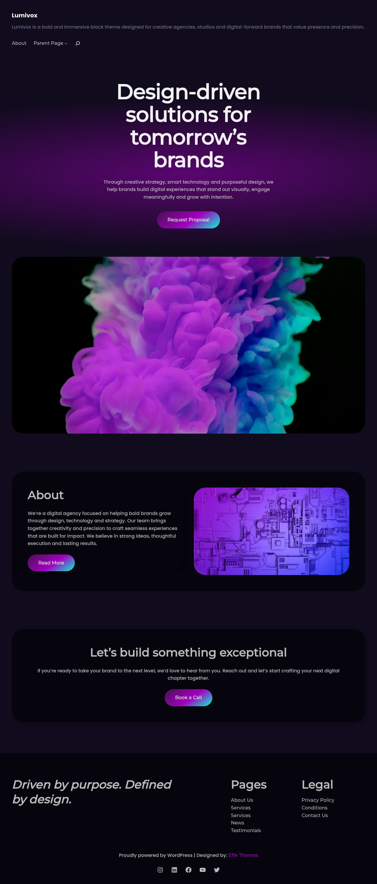 Десктоп (ниже) — Lumivox