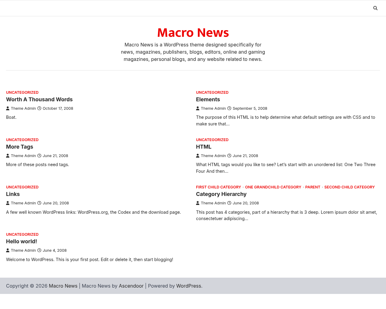 Десктоп (ниже) — Macro News