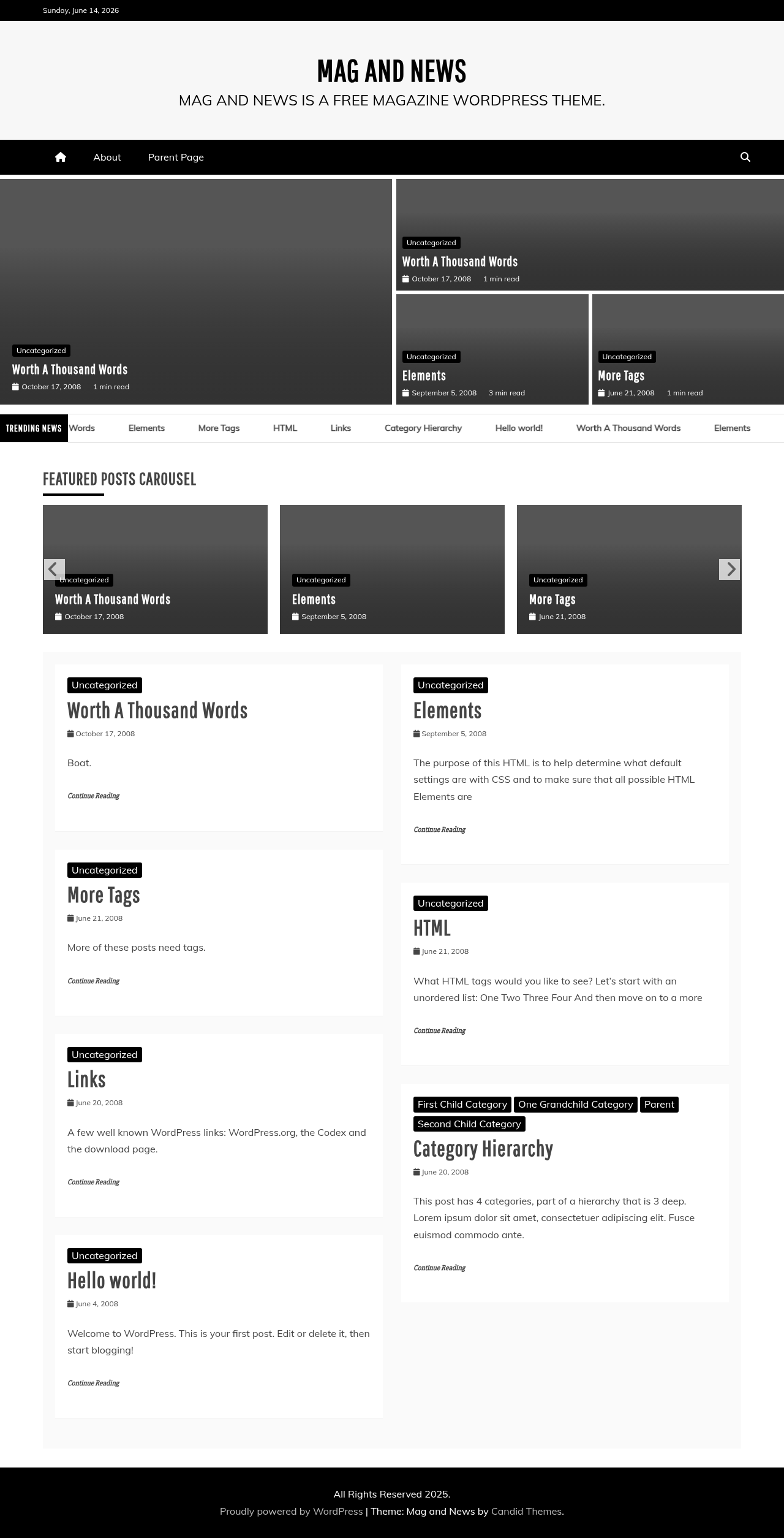 Десктоп (ниже) — Mag and News