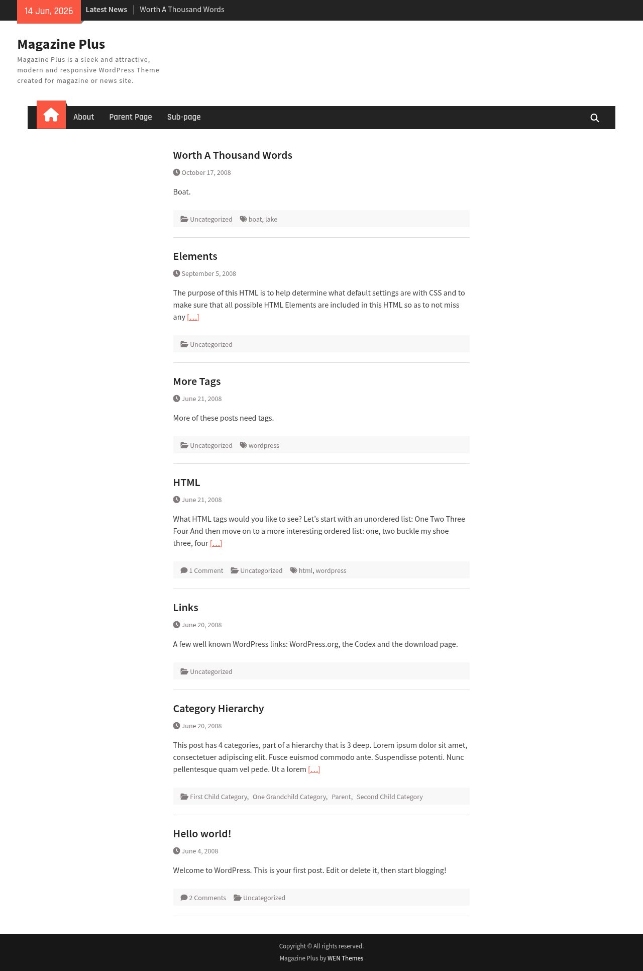 Десктоп (ниже) — Magazine Plus