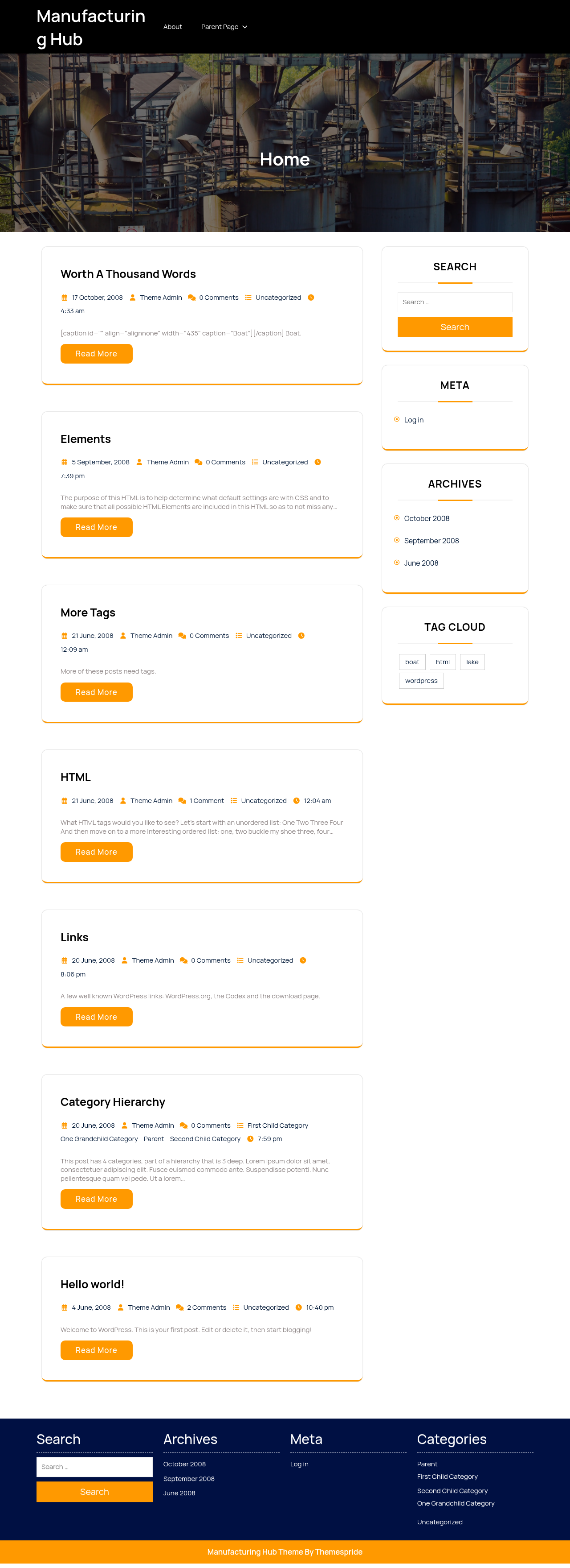 Десктоп (ниже) — Manufacturing Hub