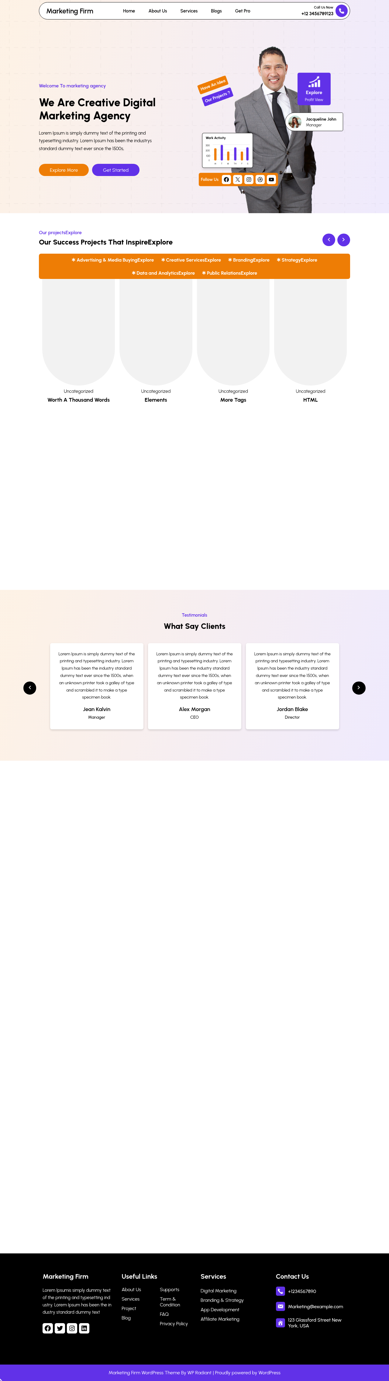 Десктоп (ниже) — Marketing Firm