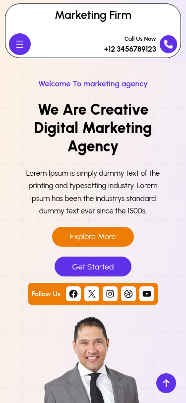 Мобильный вид — Marketing Firm