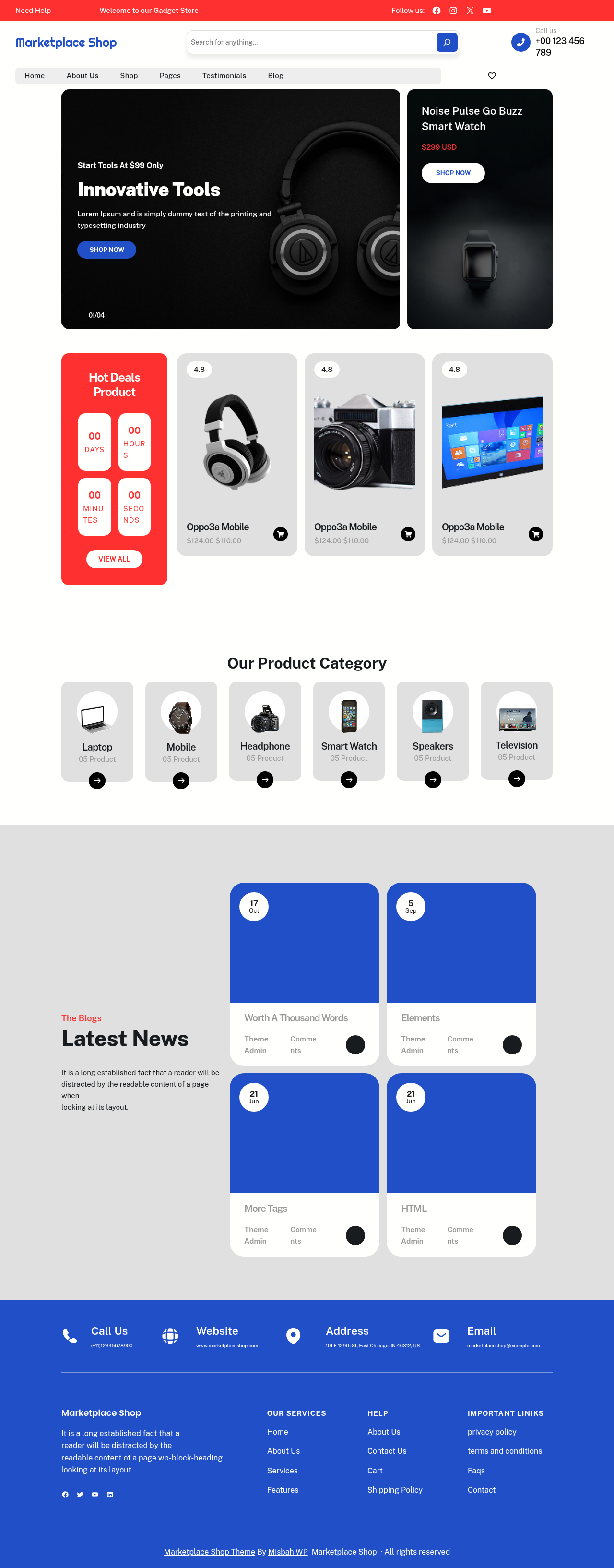 Десктоп (ниже) — Marketplace Shop