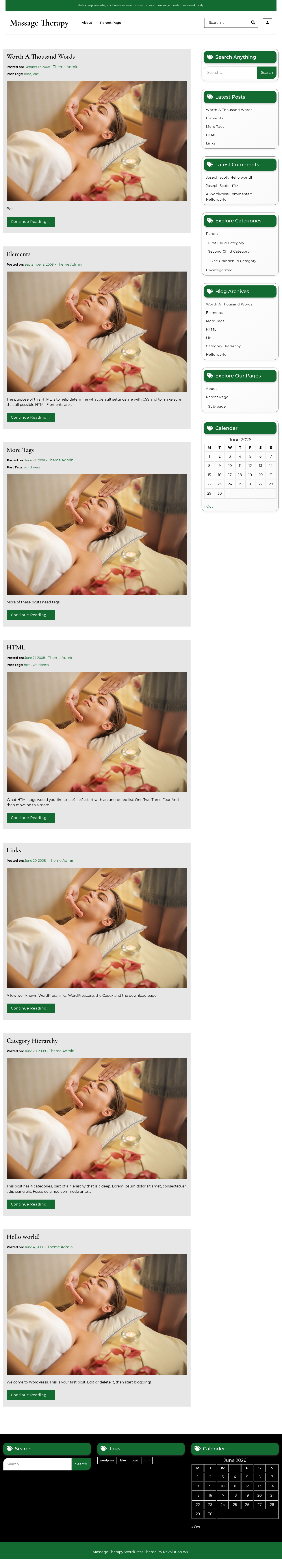 Десктоп (ниже) — Massage Therapy
