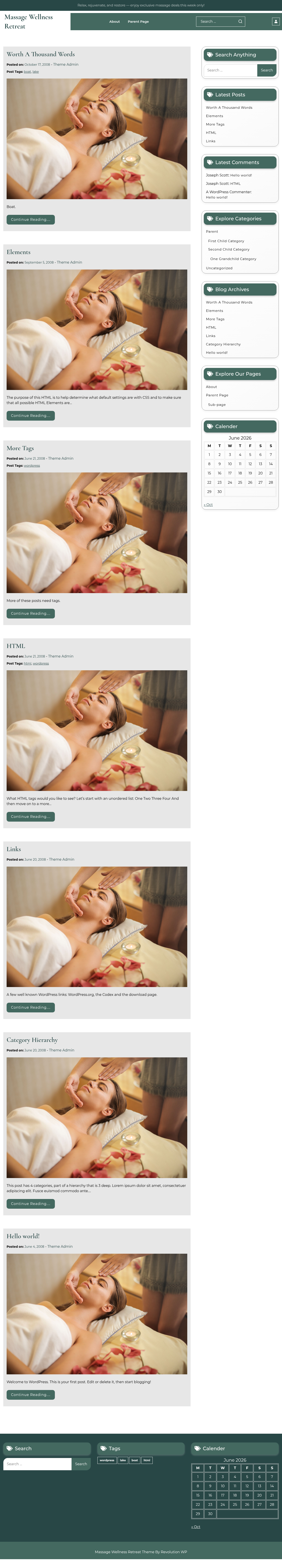 Десктоп (ниже) — Massage Wellness Retreat