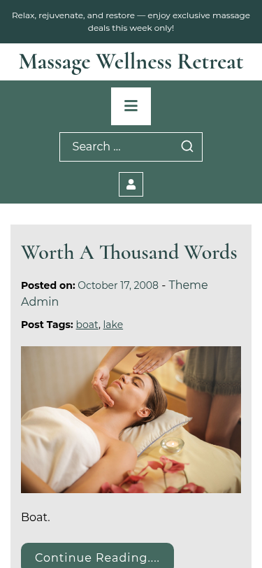 Мобильный вид — Massage Wellness Retreat