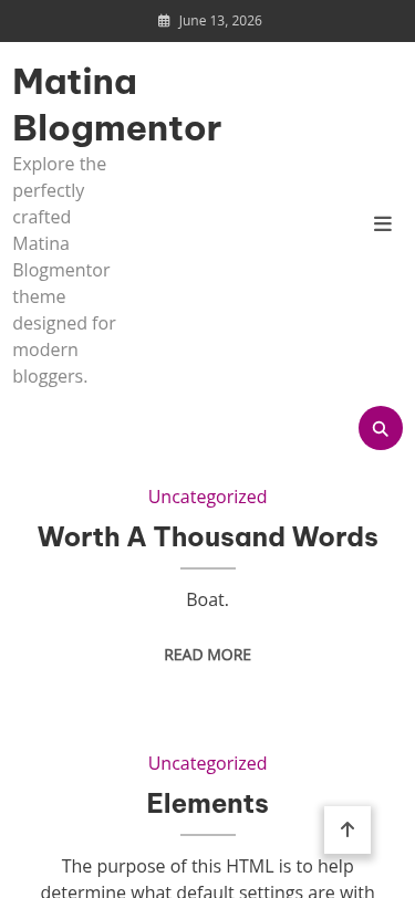 Мобильный вид — Matina Blogmentor