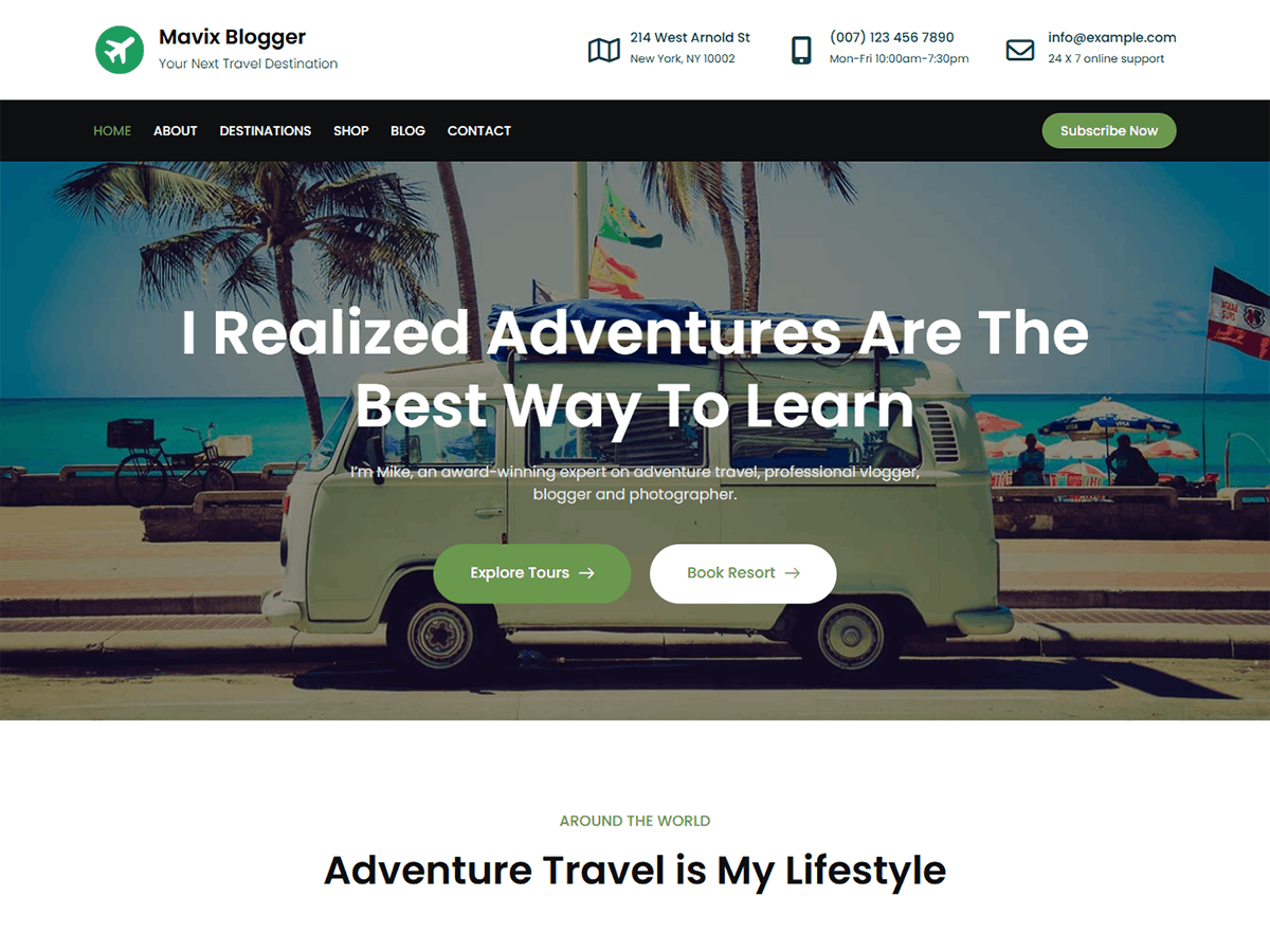 WordPress тема Mavix Blogger