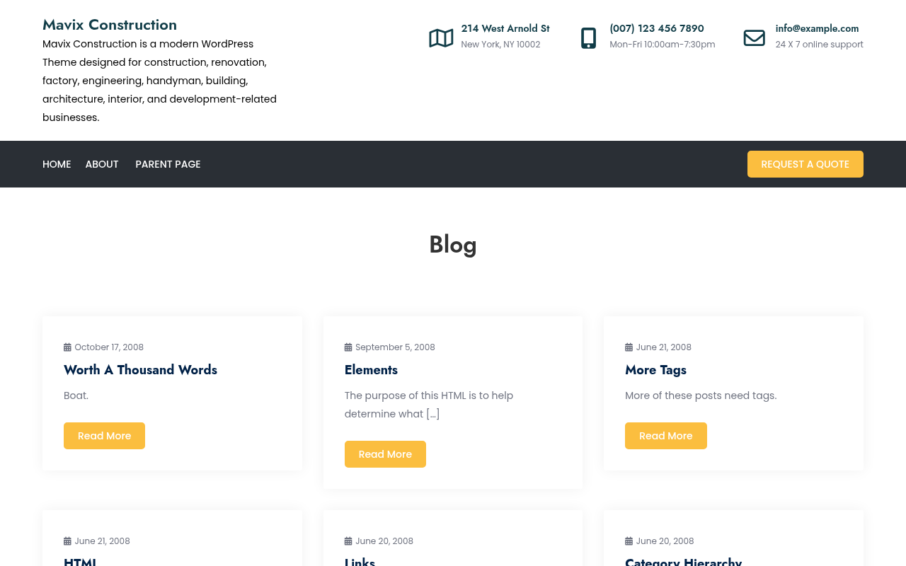 Десктоп — Mavix Construction