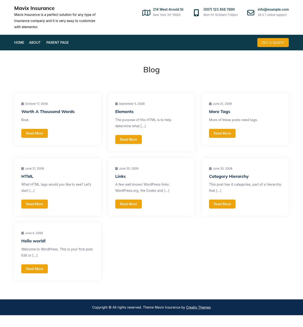 Десктоп (ниже) — Mavix Insurance