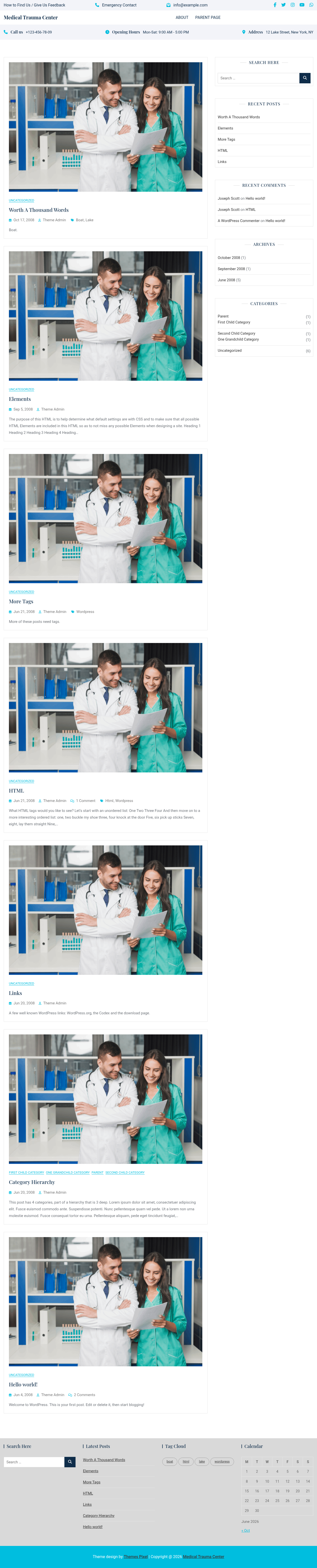 Десктоп (ниже) — Medical Trauma Center